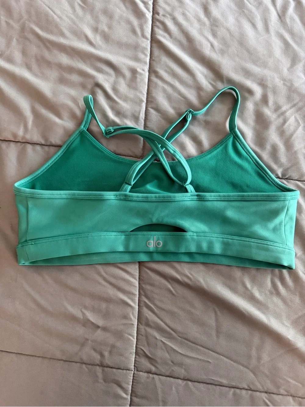 ALO Yoga Teal Strappy Back Bikini Bralette